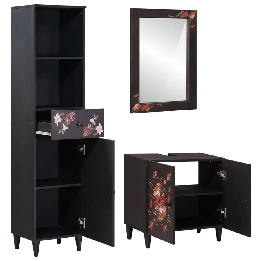 Ensemble de Meubles de Salle de Bain avec tiroir 3 pcs - 2