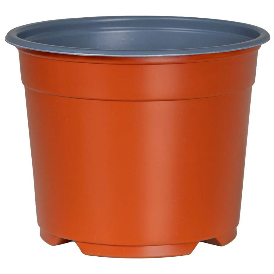 Pot à fleurs rond 100 pcs Terre cuite Ø 10 x 8 cm Plastique - 2