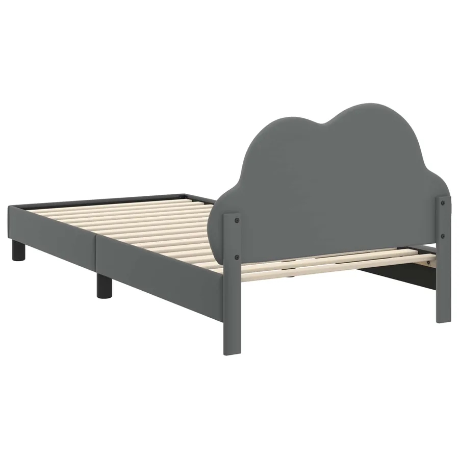 Cadre de lit pour enfants avec tête de lit Gris clair PU - 7