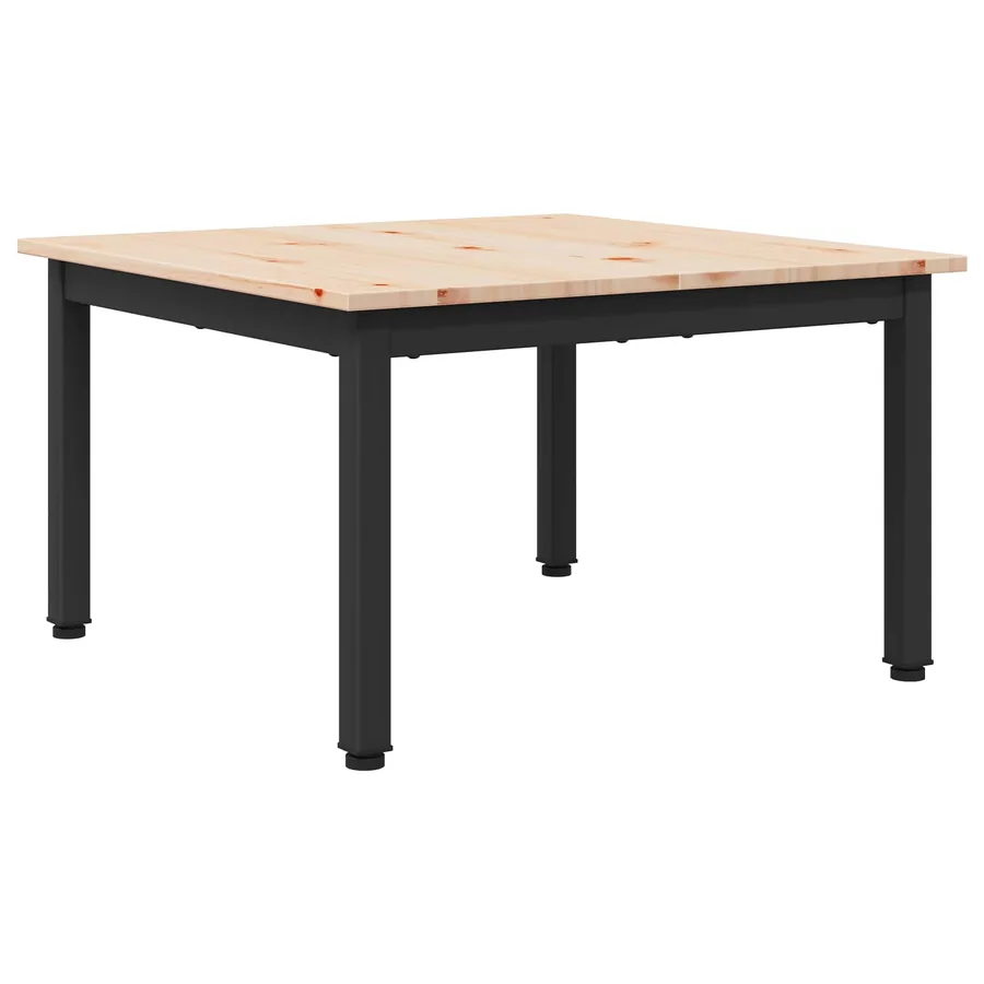 Table basse Naturel 60 x 60 x 36 cm Bois de pin massif - 2