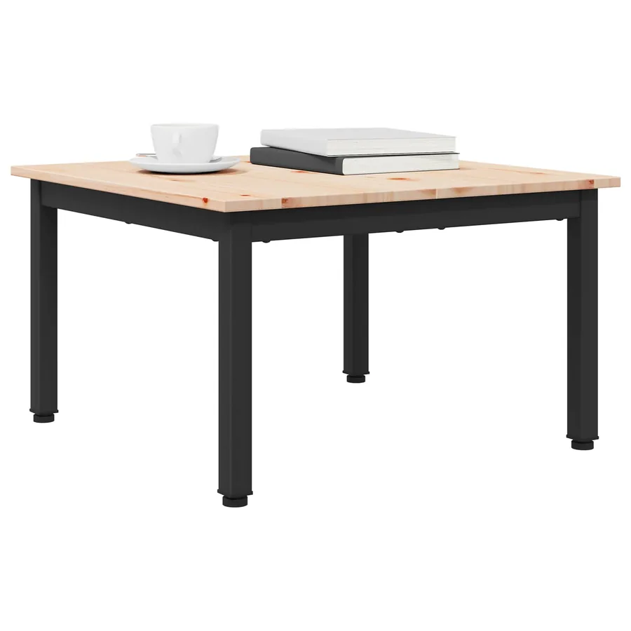 Table basse Naturel 60 x 60 x 36 cm Bois de pin massif - 3
