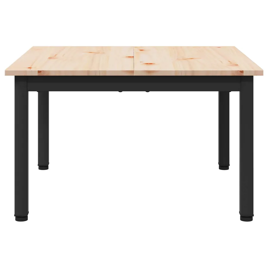 Table basse Naturel 60 x 60 x 36 cm Bois de pin massif - 5