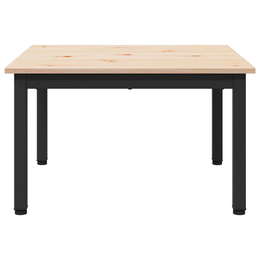 Table basse Naturel 60 x 60 x 36 cm Bois de pin massif - 6