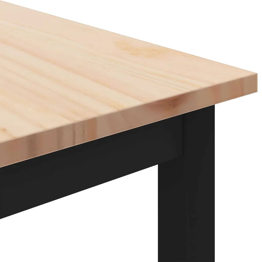 Table basse Naturel 60 x 60 x 36 cm Bois de pin massif - 7