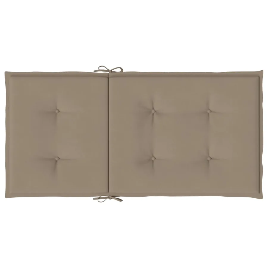 Coussins de chaise de jardin à dossier bas lot de 2 taupe - 7