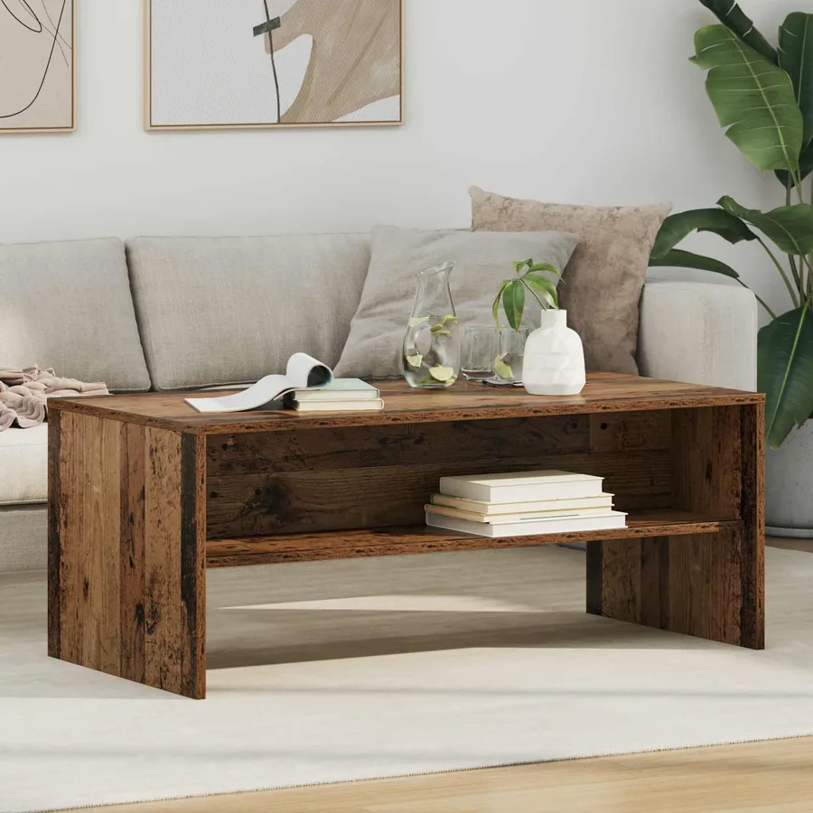 Table basse Bois ancien 100 x 50 x 40 cm Bois d'ingénierie