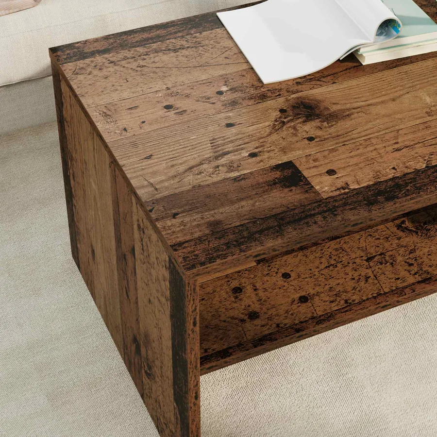 Table basse Bois ancien 100 x 50 x 40 cm Bois d'ingénierie - 4