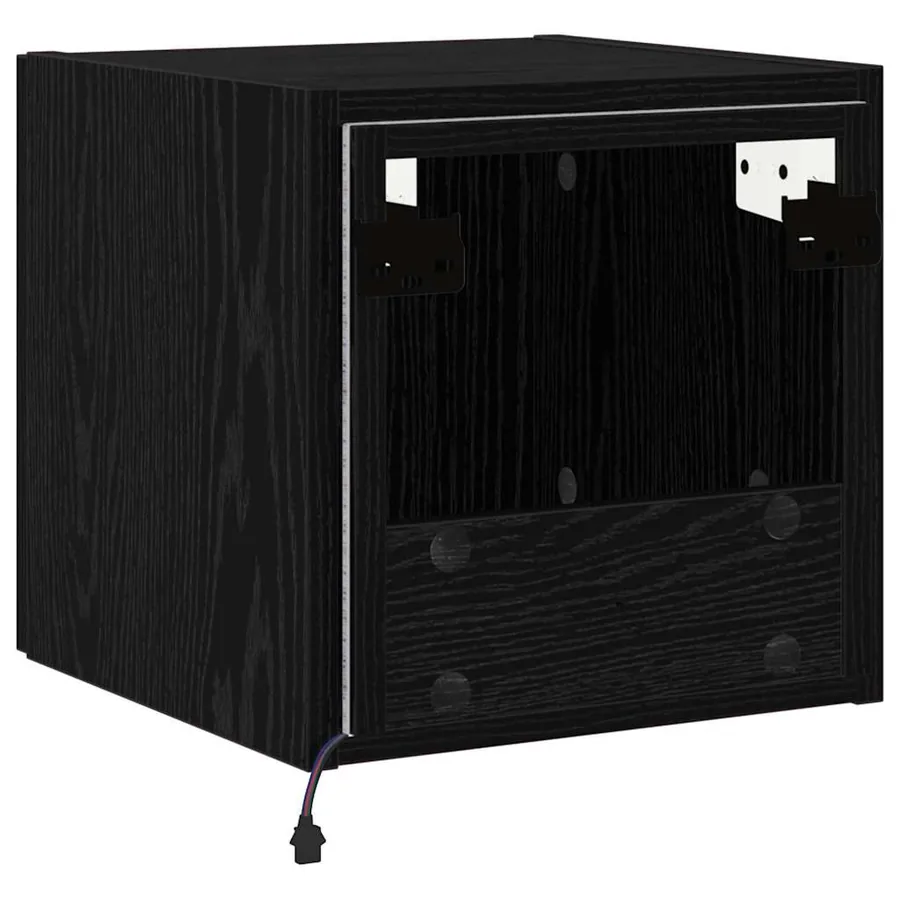 Meuble TV mural Chêne noir 30,5 x 35 x 30 cm Bois d'ingénierie - 12