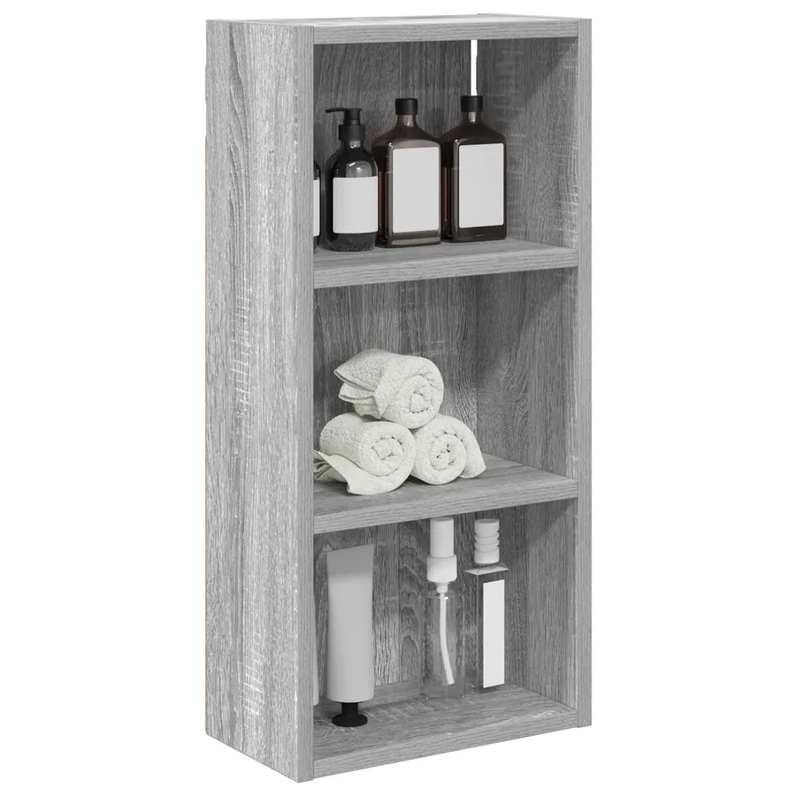 Armoire murale de salle de bain Gris Sonoma 30 x 16 x 62,5 cm - 3