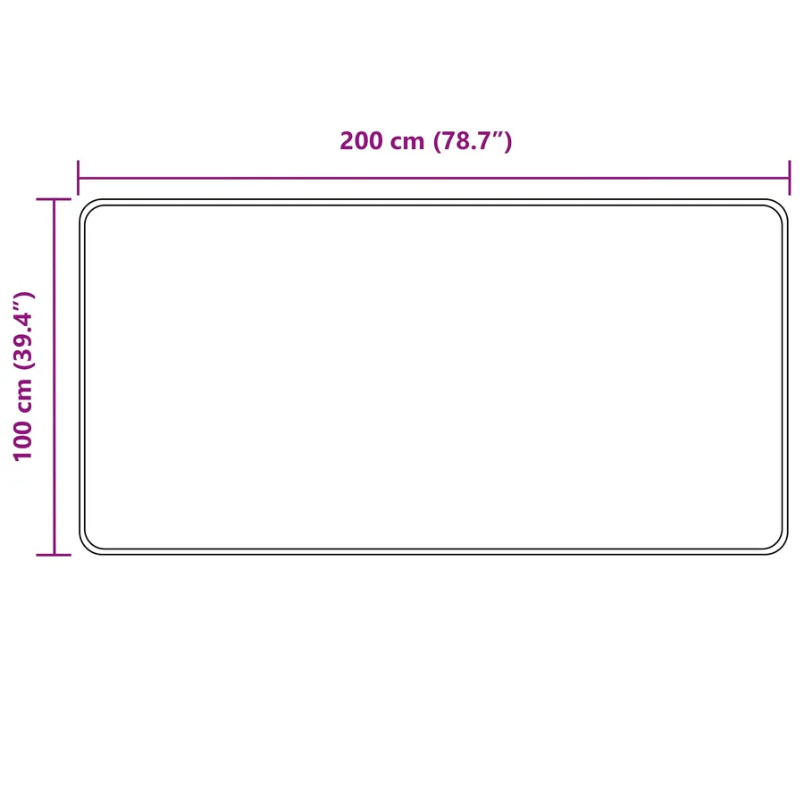 Coureur de Tapis MARSA Gris 100 x 200 cm Polyester et PVC - 7