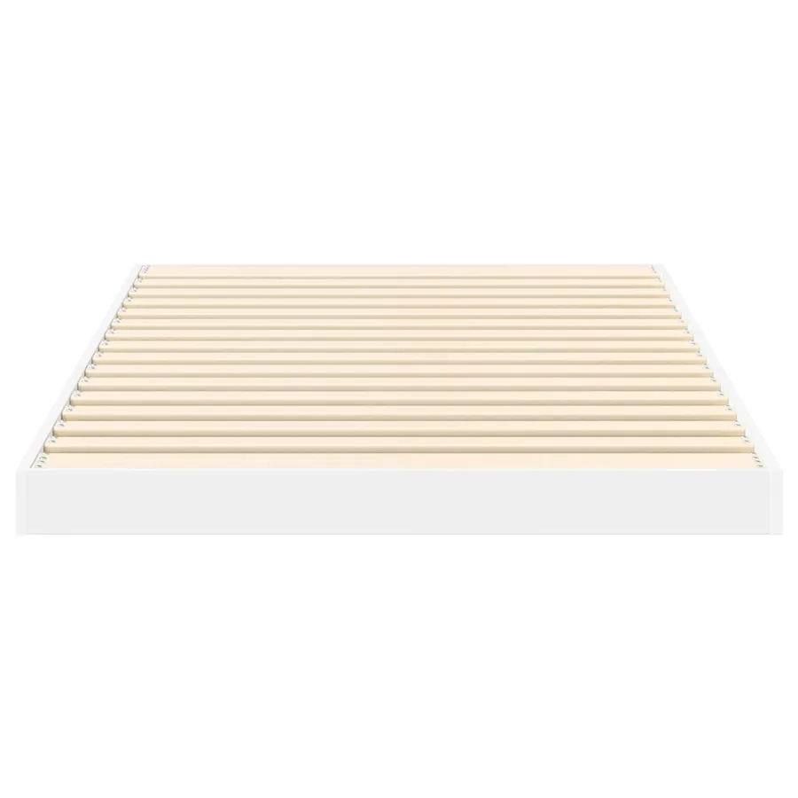Cadre de lit surélevé Blanc 100 x 200 cm Bois d'ingénierie - 6