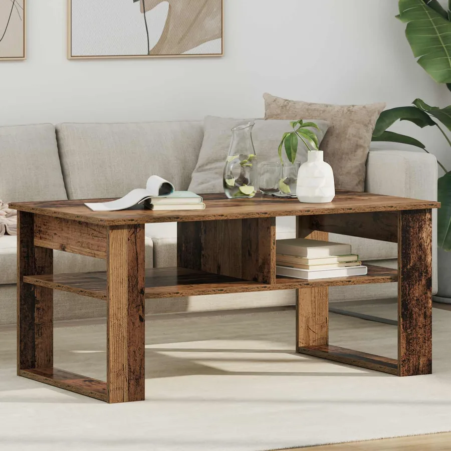 Table basse Bois ancien 96 x 54 x 44 cm Bois d'ingénierie