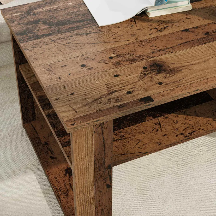 Table basse Bois ancien 96 x 54 x 44 cm Bois d'ingénierie - 4