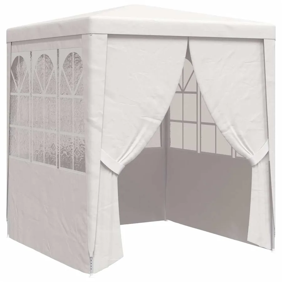 Tente de réception avec parois latérales 2x2 m Blanc 90 g/m² - 2