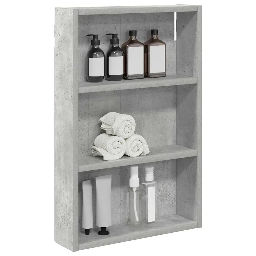 Armoire murale de salle de bain Gris Béton 40 x 10 x 60,5 cm - 3