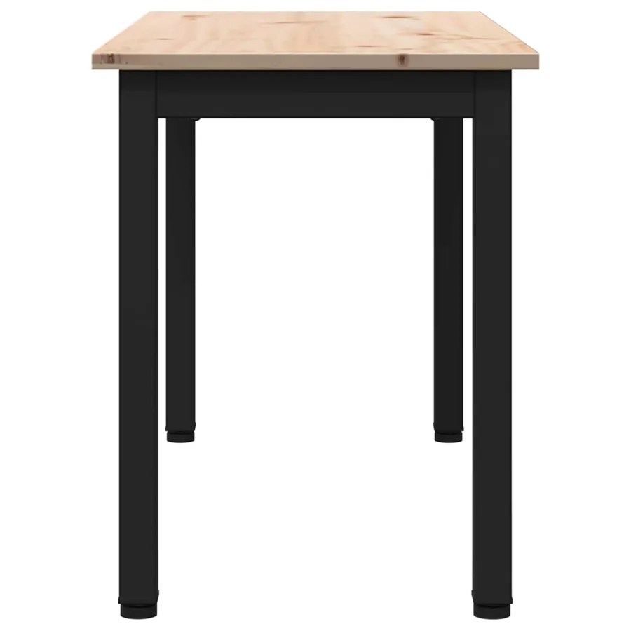 banc Naturel 80 x 35 x 45 cm Bois de pin massif - 6