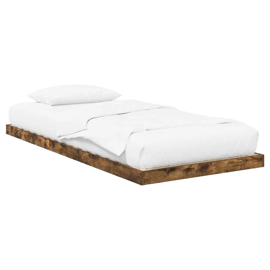 Cadre de lit surélevé Chêne fumé 80 x 200 cm Bois d'ingénierie - 2
