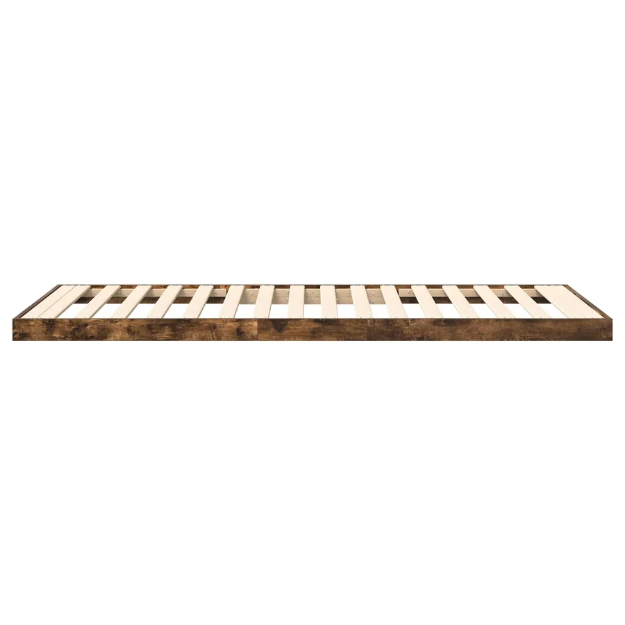 Cadre de lit surélevé Chêne fumé 80 x 200 cm Bois d'ingénierie - 7