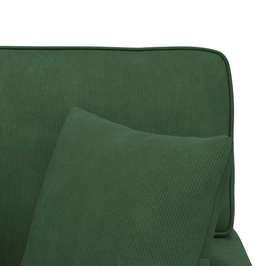 Chaise lounge avec jupe avec coussin 3 pcs Vert Jungle - 9