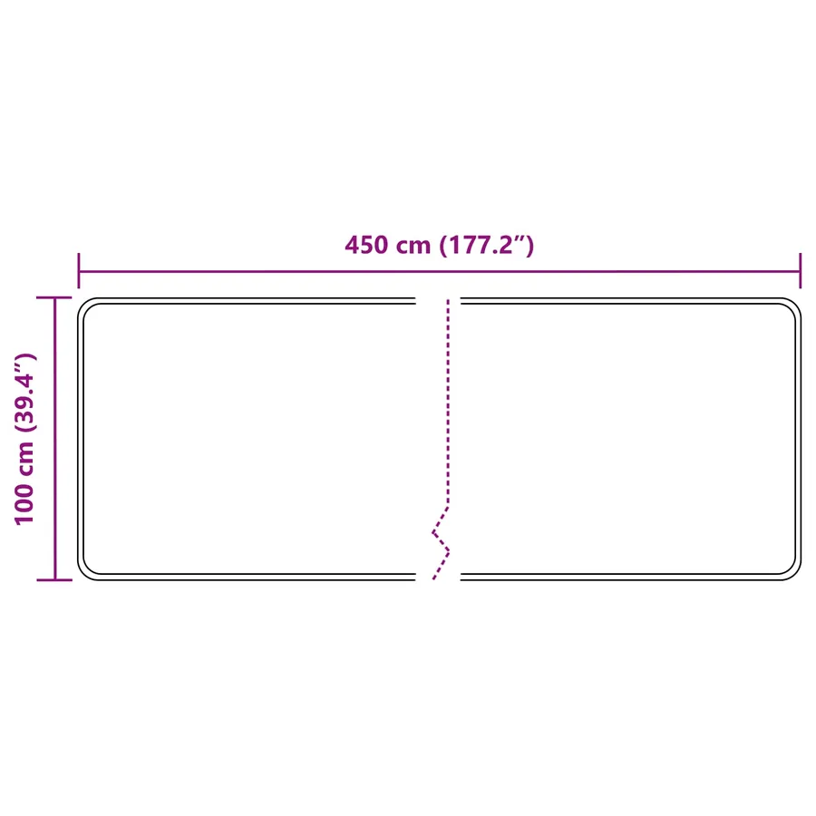 Coureur de Tapis MARSA Gris 100 x 450 cm Polyester et PVC - 7