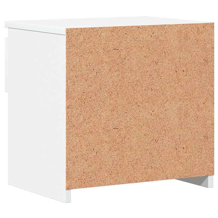 Tables de chevet 2pcs Blanc brillant 40x30x39cm Bois ingénierie - 7