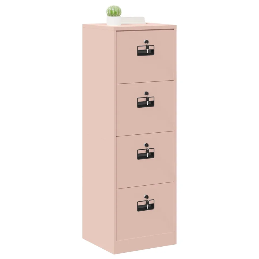 Cabinet de Dossier Rose 44 x 50 x 106.5 cm Acier Laminé à Froid - 3