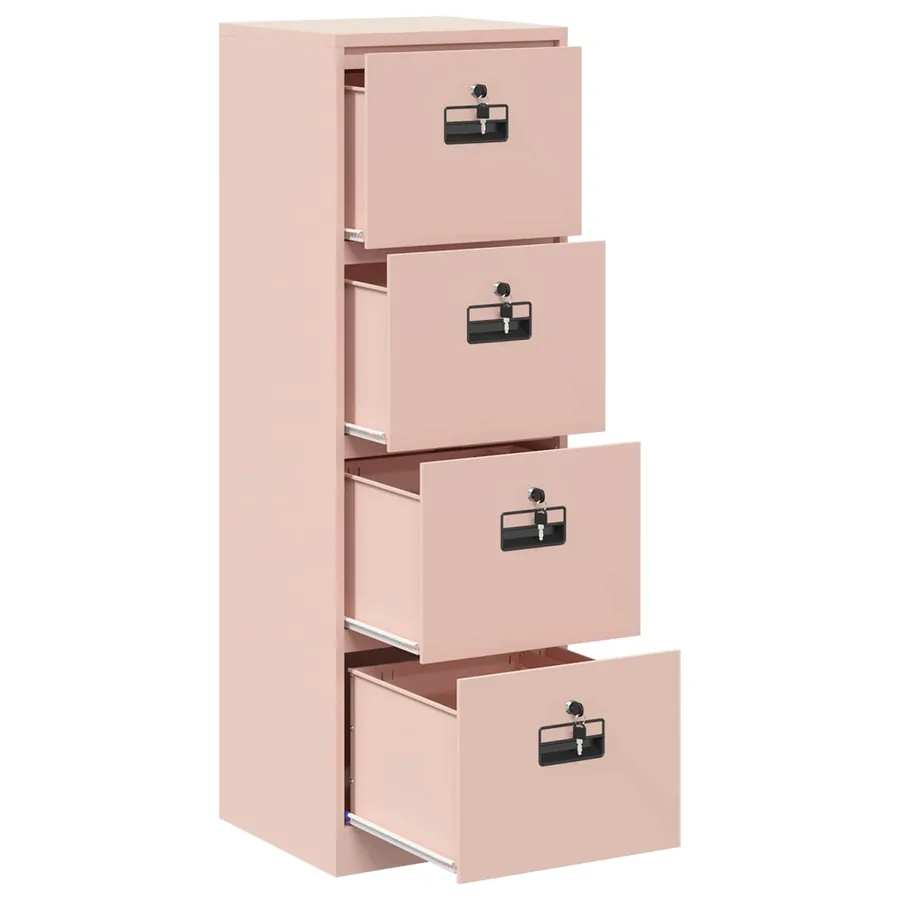 Cabinet de Dossier Rose 44 x 50 x 106.5 cm Acier Laminé à Froid - 6