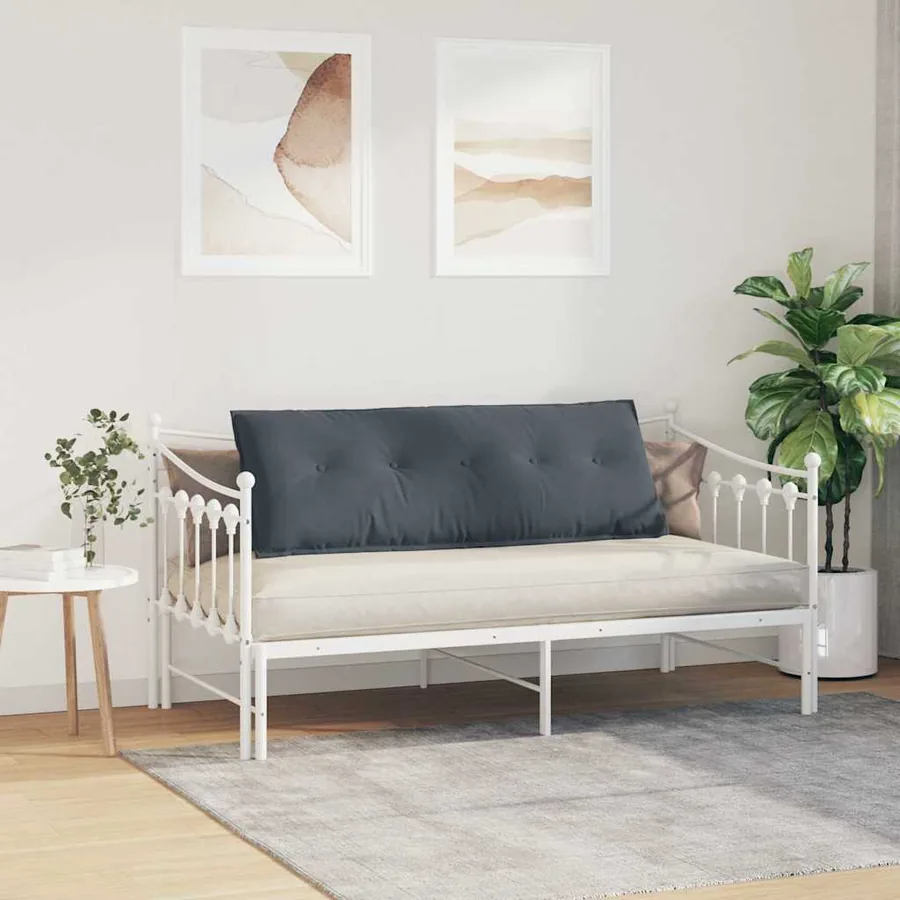 Coussin de Dos Gris foncé 140 x 50 cm Tissu en velours côtelé - 4