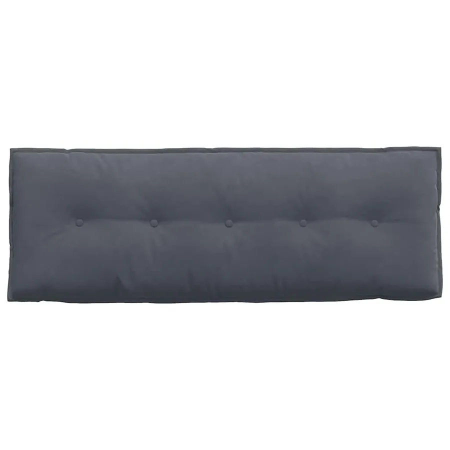 Coussin de Dos Gris foncé 140 x 50 cm Tissu en velours côtelé - 6