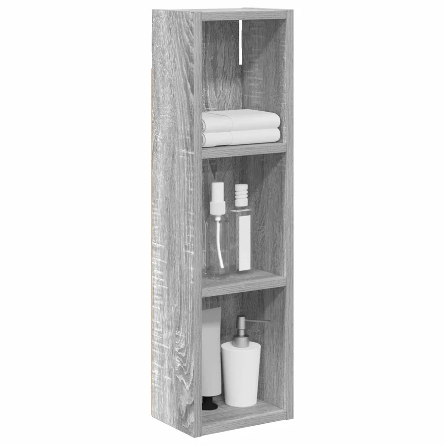 Armoire murale de salle de bain Gris Sonoma 20 x 14 x 70 cm - 3