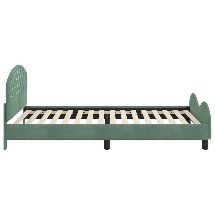 Cadre de lit pour enfants avec tête de lit Vert Mer 90 x 200 cm - 6