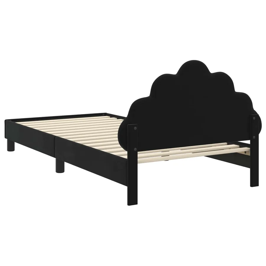 Cadre de lit pour enfants avec tête de lit Noir 90 x 200 cm - 7