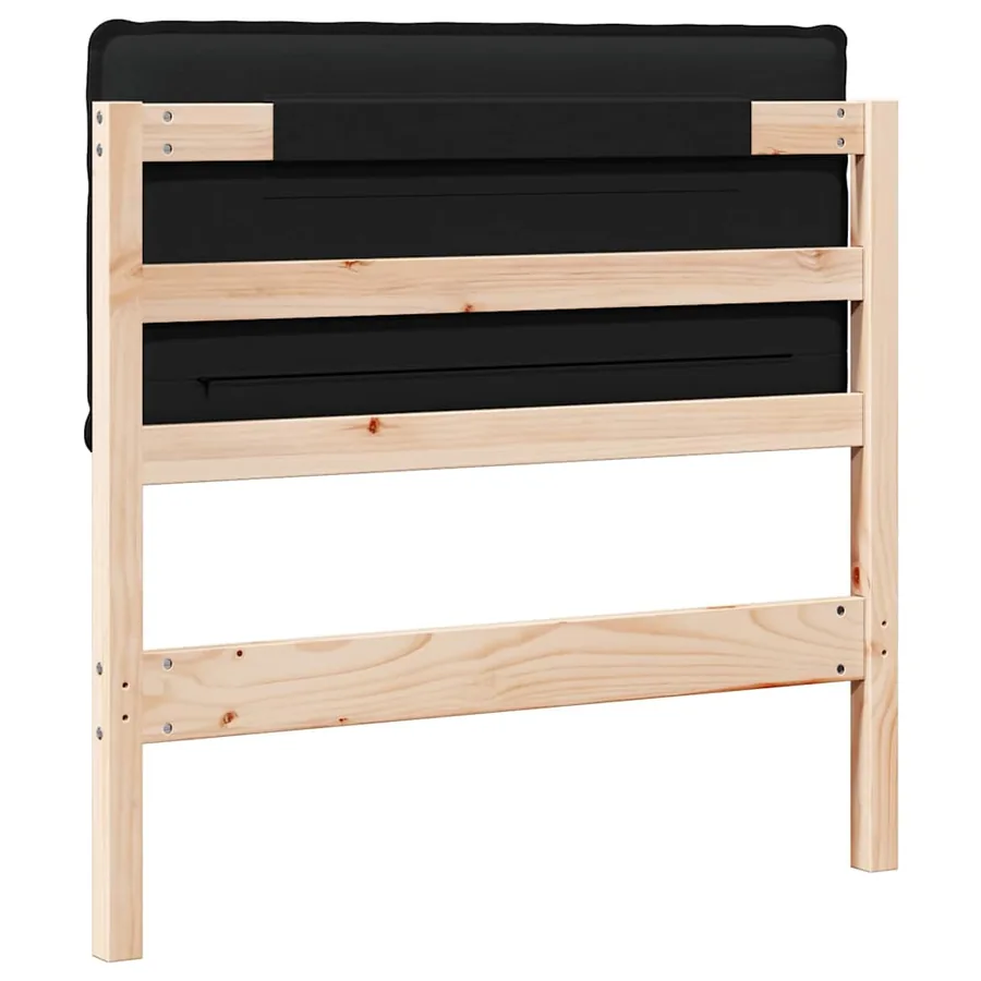 Tête de lit capitonnée Naturel et Noir 100 cm Pin massif - 6