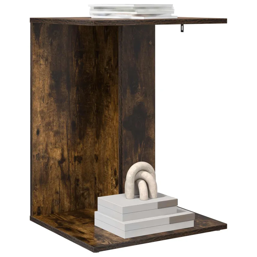 Table d'appoint Chêne fumé 45 x 40 x 62,5 cm Bois d'ingénierie - 3