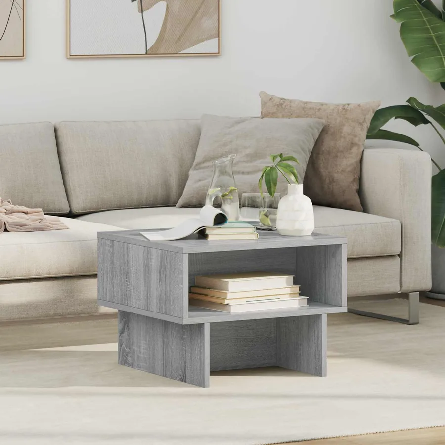 Table basse Gris Sonoma 48 x 46 x 35 cm Bois d'ingénierie