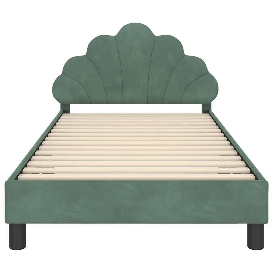 Cadre de lit pour enfants avec tête de lit Vert Mer 80 x 200 cm - 5