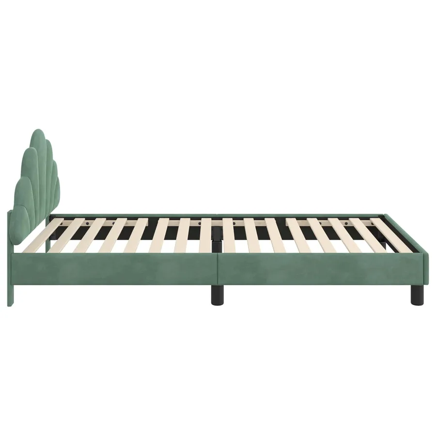 Cadre de lit pour enfants avec tête de lit Vert Mer 80 x 200 cm - 6