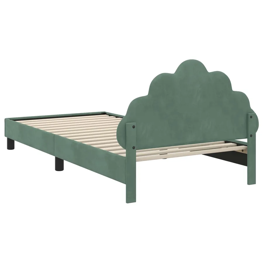 Cadre de lit pour enfants avec tête de lit Vert Mer 80 x 200 cm - 7