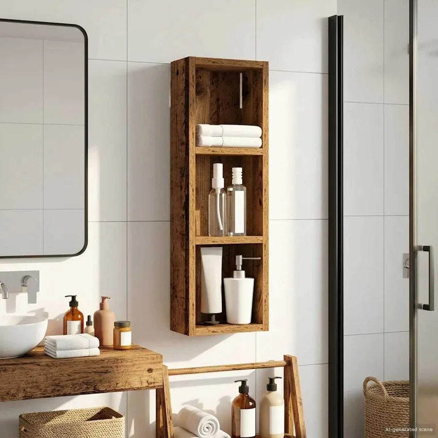 Armoire murale de salle de bain Bois ancien 20 x 10 x 60,5 cm - 5