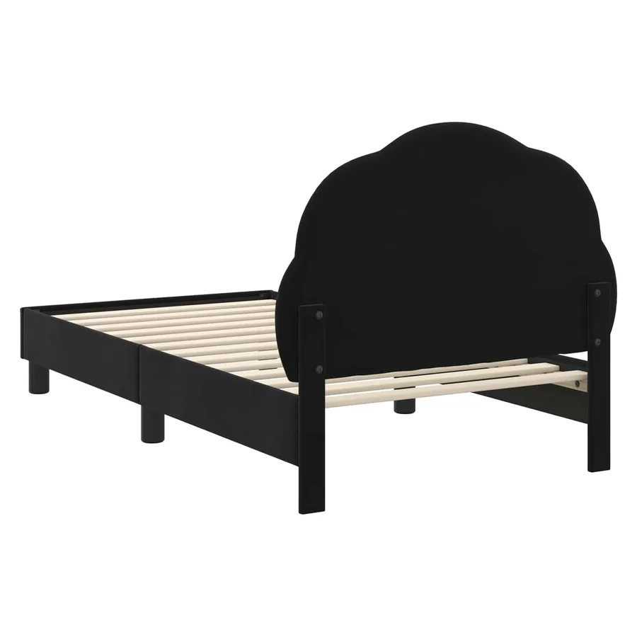 Cadre de lit pour enfants avec tête de lit Noir 80 x 160 cm - 7