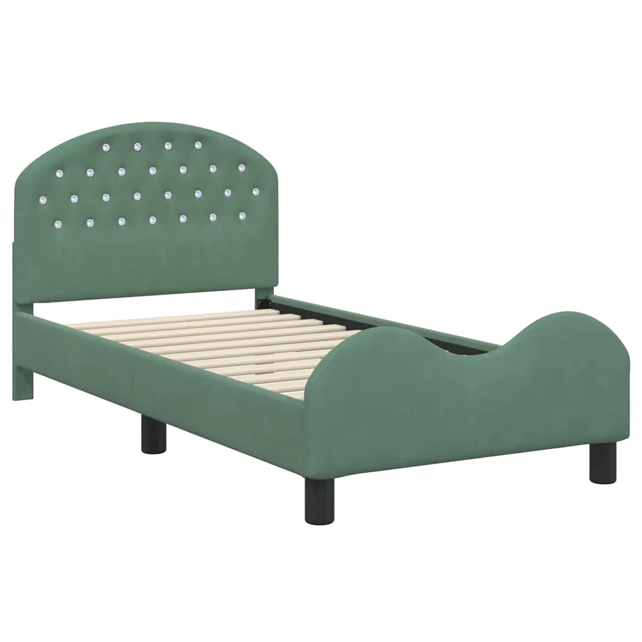 Cadre de lit pour enfants avec tête de lit Vert Mer 80 x 160 cm - 4