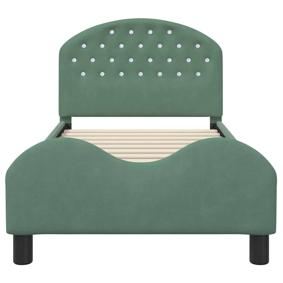 Cadre de lit pour enfants avec tête de lit Vert Mer 80 x 160 cm - 5