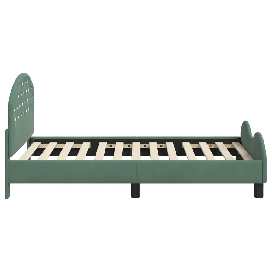 Cadre de lit pour enfants avec tête de lit Vert Mer 80 x 160 cm - 6