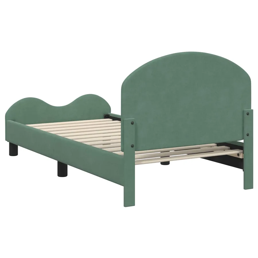 Cadre de lit pour enfants avec tête de lit Vert Mer 80 x 160 cm - 7