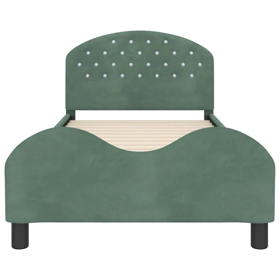 Cadre de lit pour enfants avec tête de lit Vert Mer 80 x 200 cm - 5