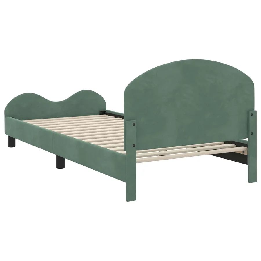 Cadre de lit pour enfants avec tête de lit Vert Mer 80 x 200 cm - 7