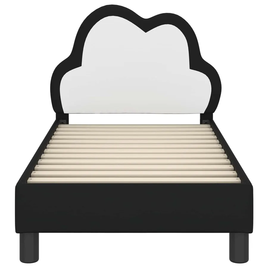 Cadre de lit pour tout-petit avec tête de lit Noir 70 x 140 cm - 5