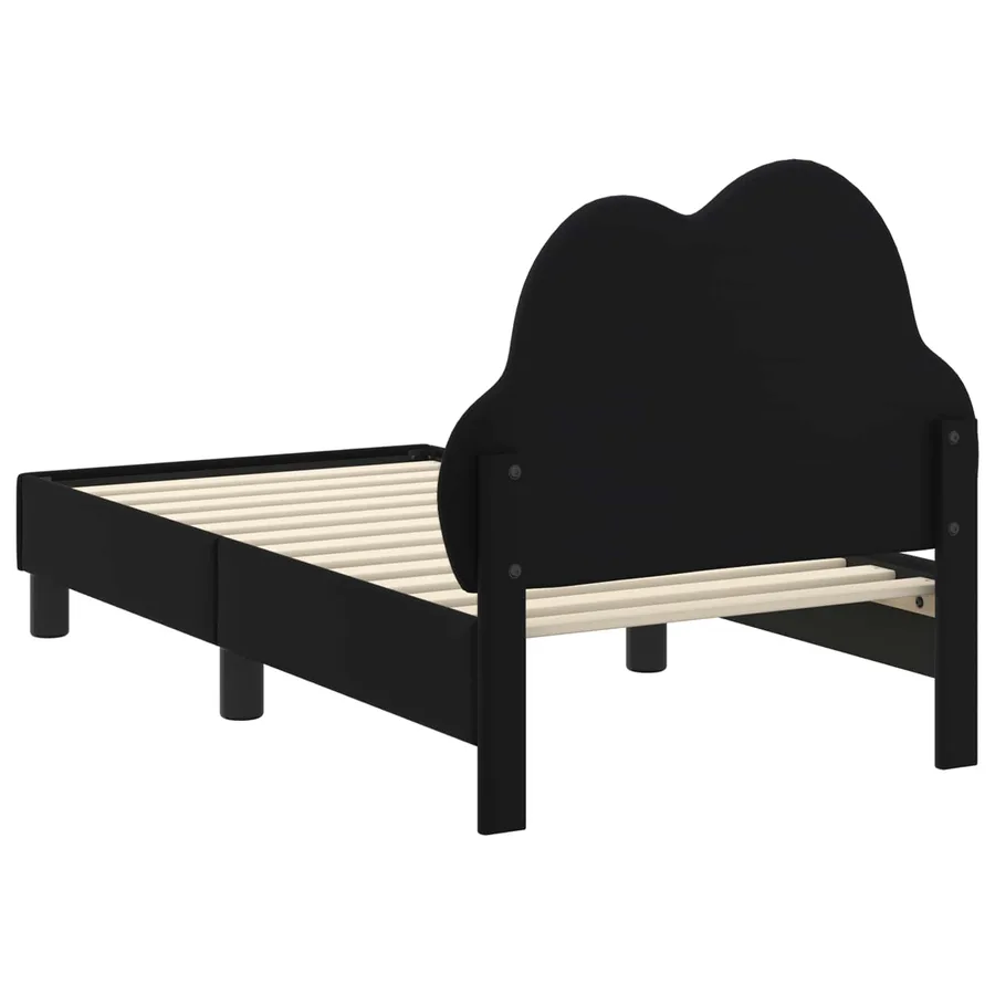Cadre de lit pour tout-petit avec tête de lit Noir 70 x 140 cm - 7
