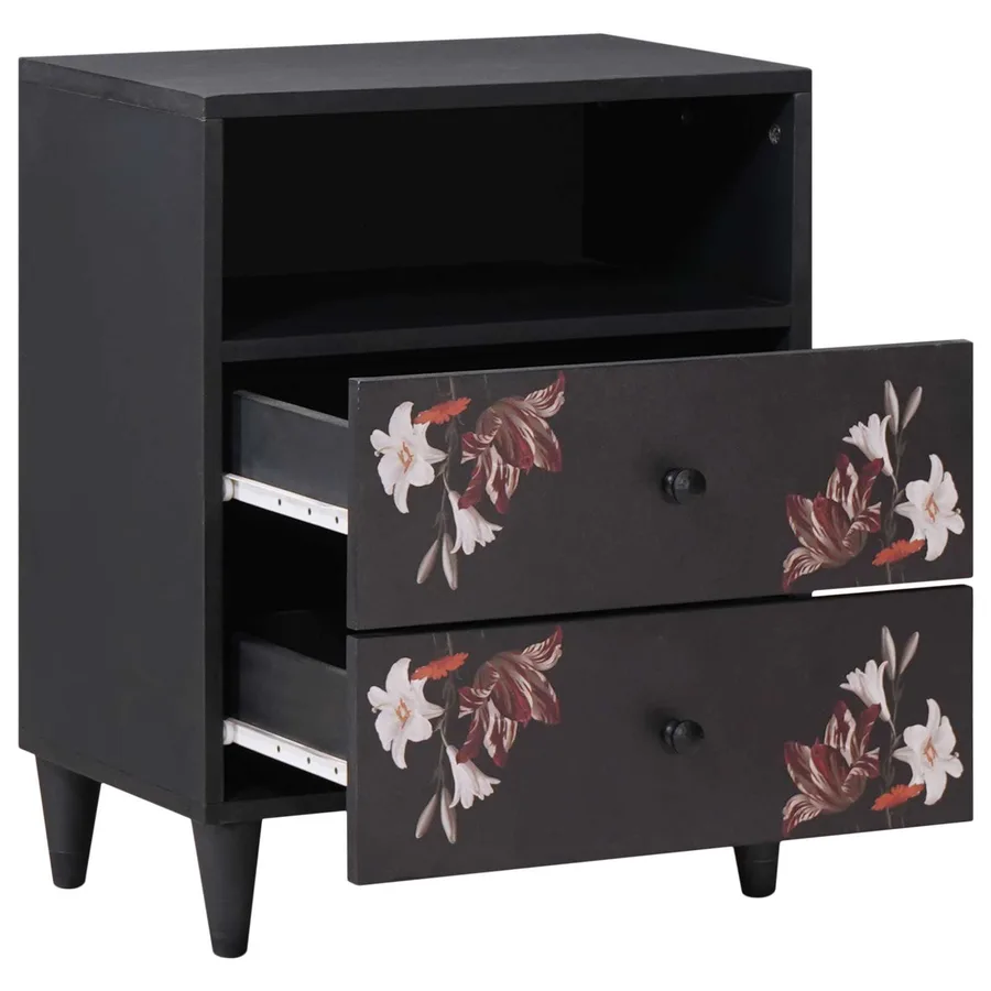 Table de chevet avec tiroir Multicolore 50 x 33 x 60 cm - 2
