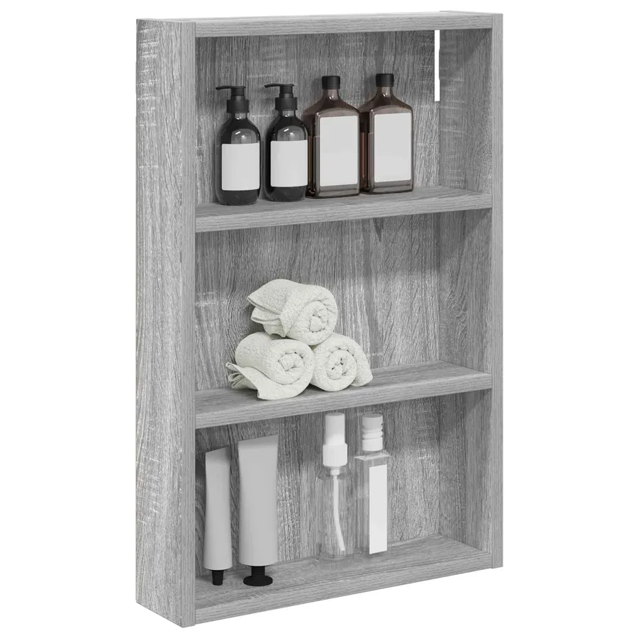 Armoire murale de salle de bain Gris Sonoma 40 x 10 x 60,5 cm - 3